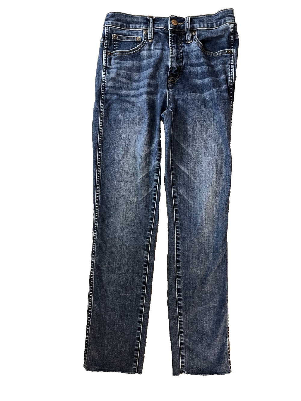 Women's J Crew Size 25/XS Vintage Straight Leg Dark Wash Denim Jeans Basics